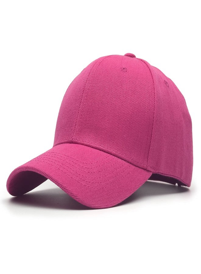 Utmost Structured Baseball Cap with Adjustable Closure - Performance Hat for Outdoor Activities and Custom Embroidery (1pc Hot Pink) - Image 1